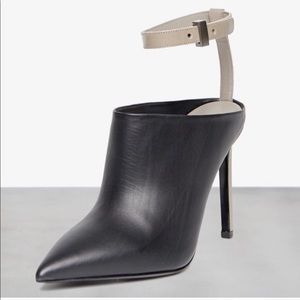 New Vince Pointed Ankle Strap Mule Booties - Armon